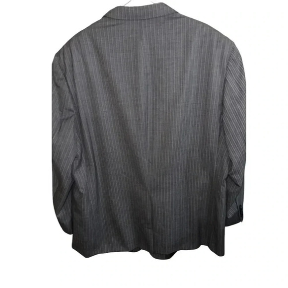 Burberry Gray Pinstripe Suit Jacket Size 54R - Picture 6 of 10